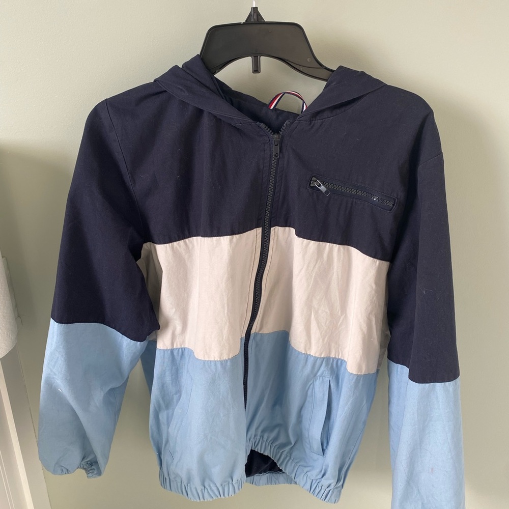 Blue And White Brandy Melville Parka